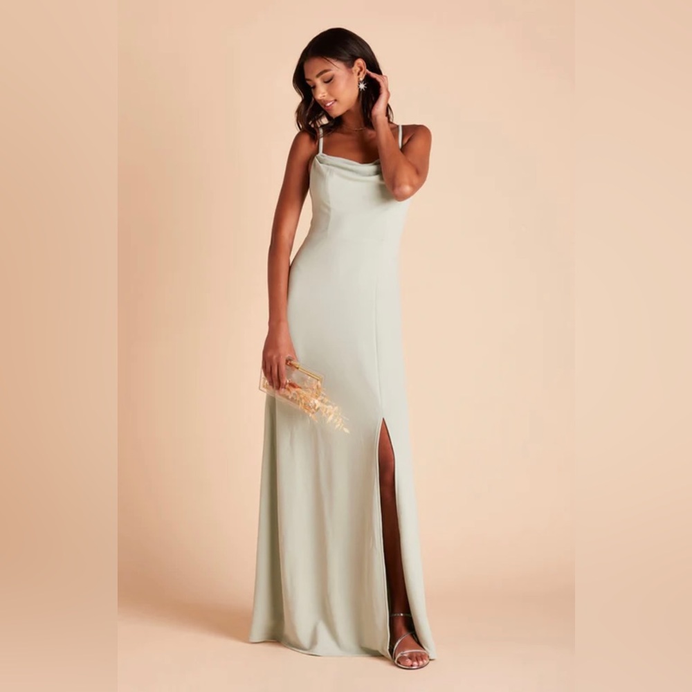 Bird Grey Bridesmaid Dress - Crepe Sage
